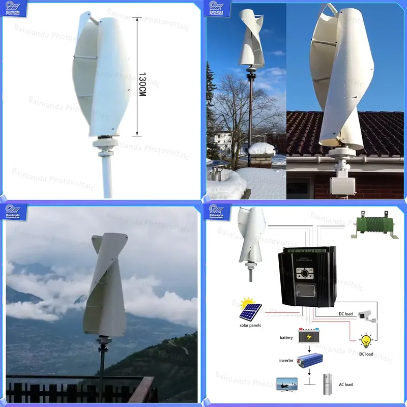 Aerogenerador de Eje Vertical  - Renewable Energy Wind Solar reseña y precio