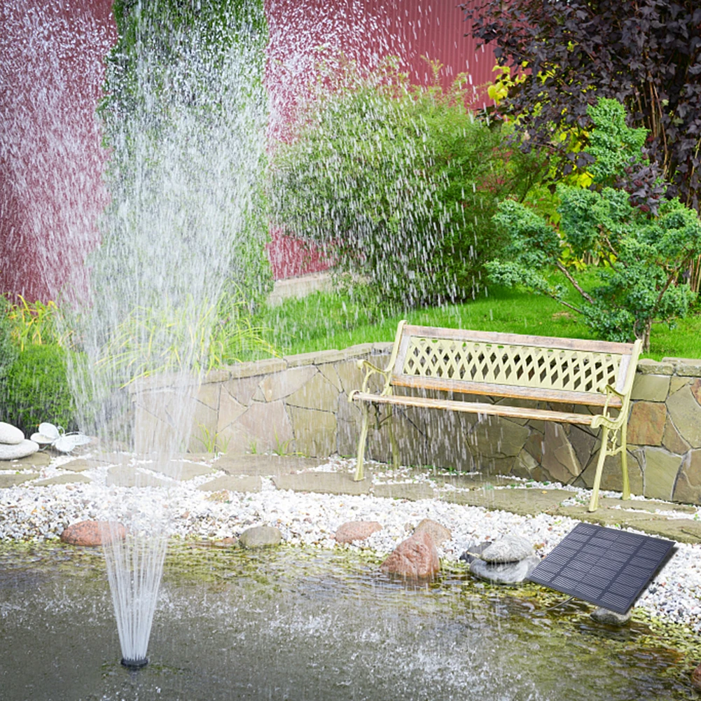 Fuente solar con 6 boquillas,  - Solar Pool Pump Kit reseña y precio