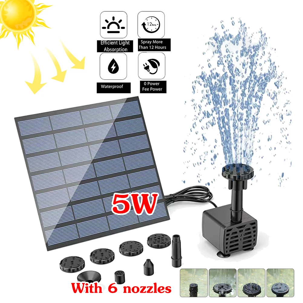 Bomba de fuente de agua Solar  - Solar Pool Pump Kit reseña y precio