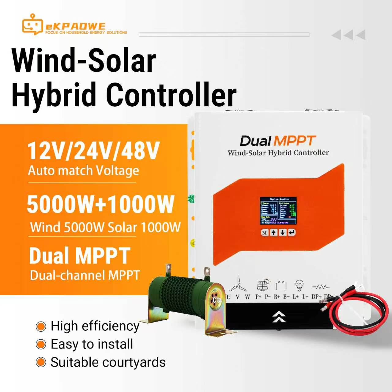 Controlador de Carga Híbrido E - Renewable Energy Wind Solar reseña y precio