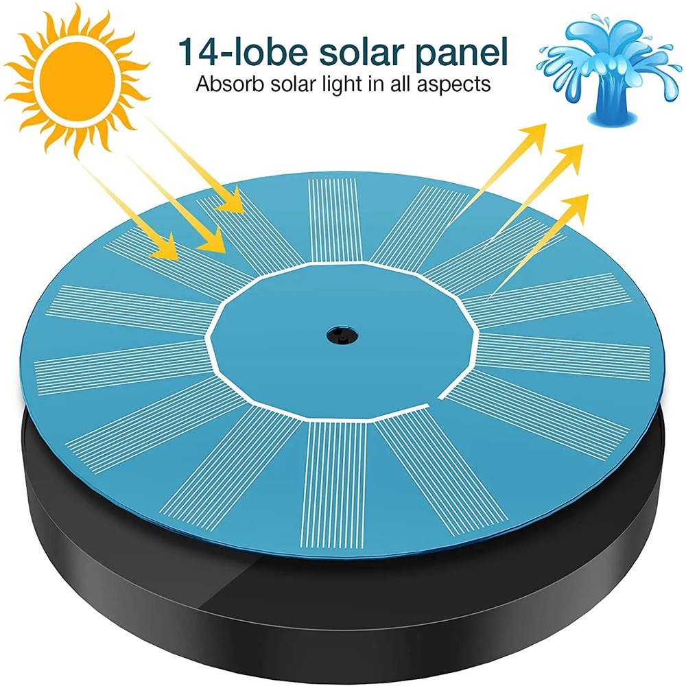 Panel Solar flotante de 13cm,  - Solar Pool Pump Kit reseña y precio
