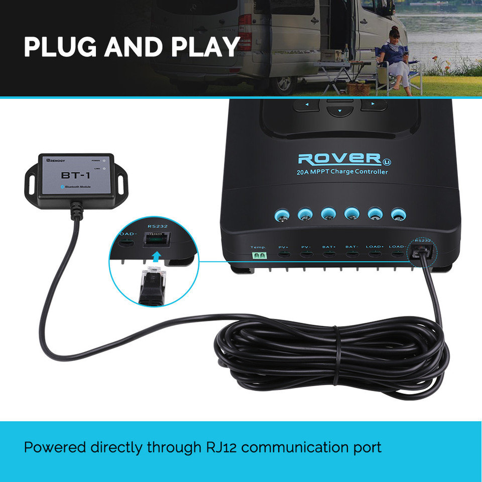 Módulo Bluetooth Renogy Puerto - Renogy Controller Wanderer reseña y precio