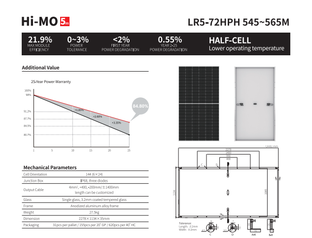 Paneles Solares Longi Himo 5m  - Longi Panel Lr5 reseña y precio